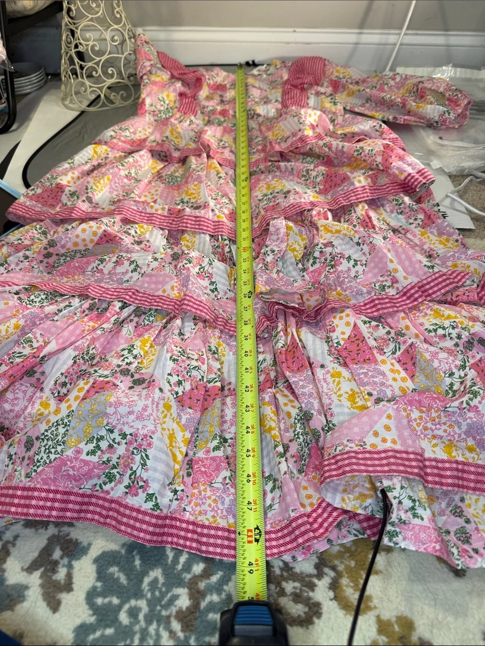 Women’s Simply Southern sz M Floral Tiered Ruffle Dress
